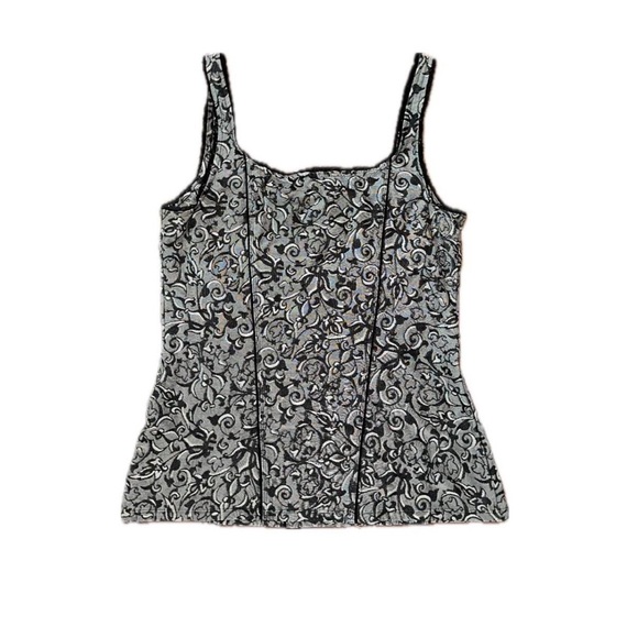 Vintage floral glam corset blouse - Picture 2 of 2